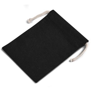 Mini Black Drawstring Pouch