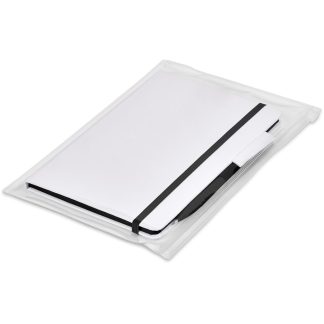 Custom A5 Coloured Trim Notebook (With Pen & Clear Case)
